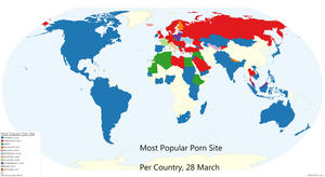 Most Popular Porn Site by Country in Europe